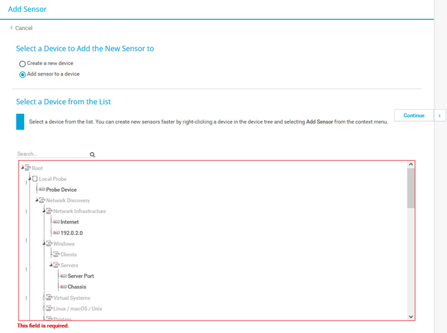 Add Sensor Assistant Add Sensor Assistant